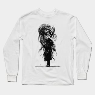 Samurai Owl Moon Long Sleeve T-Shirt